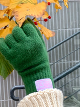  Let It Snow Label Gloves (Green)