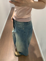 Bleach Relaxed Fit Denim (2color)