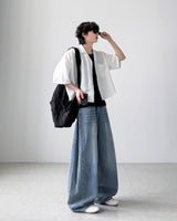 Bellingham Pintuck Wide Denim