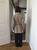Belted trench half coat (2color)