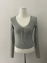 Lace Ribbon Long Sleeve