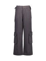 STUDDED CARGO PANTS CHACOAL