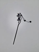 Black goth butterfly ornamental hairpin_1