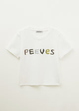 スキャニードニードルワーククロッピードTシャツ (White)