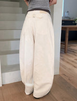 Backpoint Herringbone Cotton100 Wide Pants (2color)