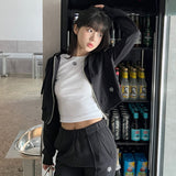[SET] SLIM FIT HOOD ZIPUP PANTS SET UP