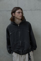 Pigment Stud Hood Zip-Up