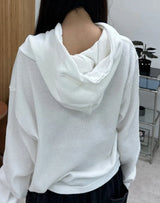 Of Waffle Henley Neck Hoodie