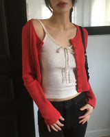 Prout Ribbed Lace Ribbon Inner Layered Sleeveless