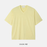 LMN サマーレイヤリングクロップVネック半袖Tシャツ (8 colors)