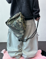 Rope Line Ribbon Side Semi Balloon Wide Pants 🖤🤍 2COLOR