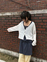 Milkpo Summer Basic Loose-Fit Cardigan