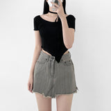 Rainy Cutting Mini Skirt (4 colors)