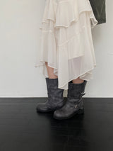 シフォンアンバランススカート