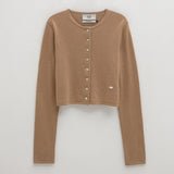 (CD-2173)ESSENTIAL CASHMERE CROP CARDIGAN