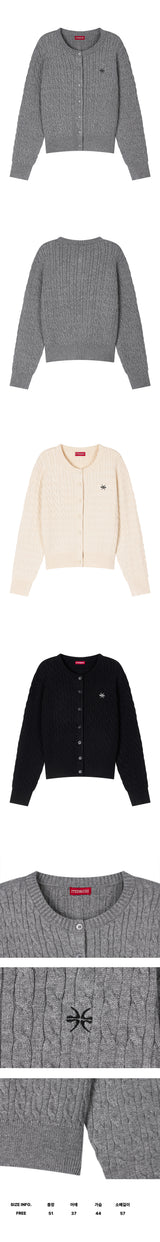 Cable-Knit Cardigan (26FOU-HDZP02)