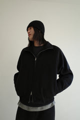 Wool zipup jumper, Black