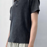 Back Panel Textured Henley