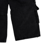 overlap denim pocket pants