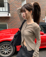 Durren V-Neck Layered Bustier Cardigan
