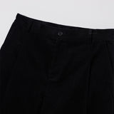 MAN ワンタックコーデュロイパンツ BLACK