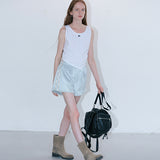 Silky satin shorts mint