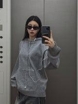 Ber Oversized Knitwear Hoodie