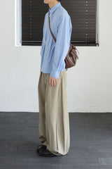 tailored wide slacks