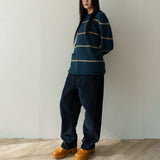 Wonky corduroy pants / Dark navy
