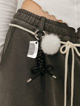 MINK ROPE KEYRING / BLACK