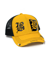 BBD Dual B Logo Trucker Mesh Cap (Mustard)