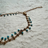 Turquoise Fringe Anklet Bracelate