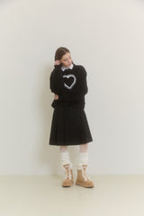 SNOW FALL MIDI SKIRT