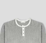 Cumin Fingerhole Waffle Henley neck 4C