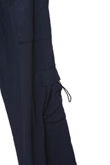 string pocket nylon pants