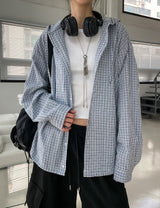 Fruit Check String Hood Shirt