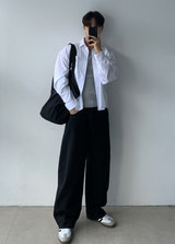 Eco Plain Oxford Cropped Overfit Shirt