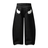 Sage Heart Wing Wide Fit Denim