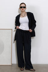 TAILORED WIDE PANTS_NAVY