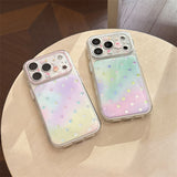 [1+1BOGO]カラフル ポルカドット ゴールド アクセント フルカバー iPhone ケース (iPhone 14–17 Series)