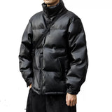 #J1202 Black stand collar down jacket