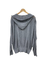Summer knit hooded zip-up