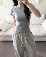 [Unisex/Summer Pants] Lev Linen Stripe Banding Pants (4 colors)