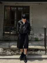 Even Three-Tuck Bermuda Pants