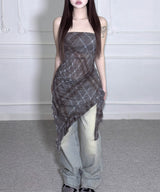Chess Shirring Dress (2colors)