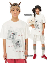 カップル二ッテードショートスリーブTシャツ