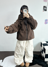 OVERFIT FLEECE ZIP-UP💛🤎🖤 - 3 COLORS