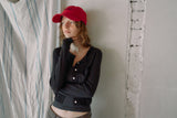 T/T Bod round knit cardigan (charcoal)