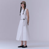 Essential flare skirt (WHITE)