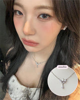 [fromis_9 Baek Jiheon Necklace] ムーンライトティアドロップカラーボーンネックレス